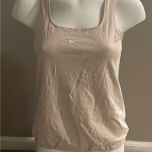 Nike Women's Cream/Blush Tank Top. Size S